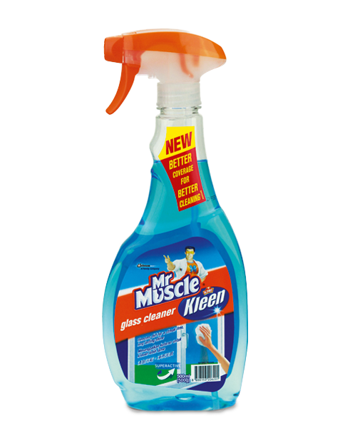 mrmuscle glass cleaner super active