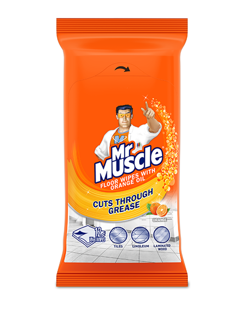 Orange Action Floor Wipes